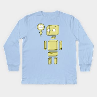 Gold Geometric Buddy Kids Long Sleeve T-Shirt